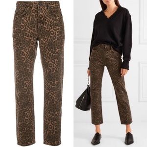 ❣️Alexander Wang x Denim leopard print jeans ❣️